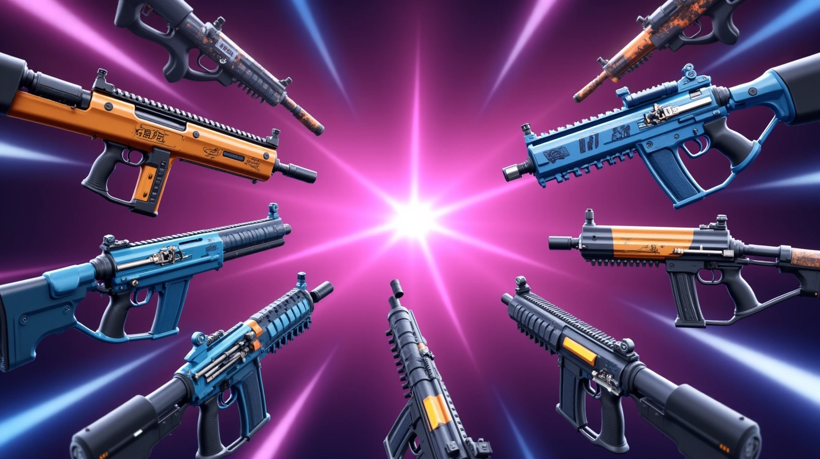 Bannière promotionnelle Junocore avec des skins de jeux stylisés